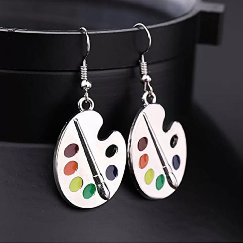 Fashion Palette 925 Silver Drop Earrings Women - Picture 2 of 4